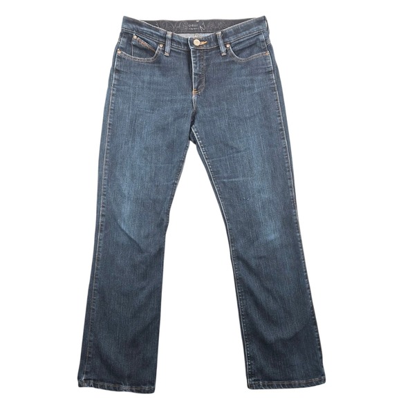 Wrangler Denim - Wrangler Q-Baby Ultimate Riding Jeans Women 9/10x32 Dark Wash Bootcut WRQ20DD
